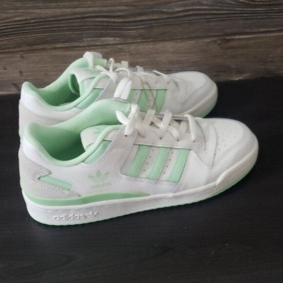 New Adidas Forum Low Womens White Mint Sneakers Size 7 Three Stripes Classic - Picture 5 of 10